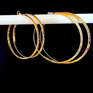 Two Target Hoop earrings.